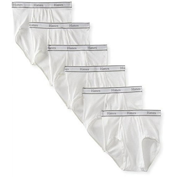 Hanes Men's Tagless Cotton Brief (Pack of 6) (XX-Large, White)