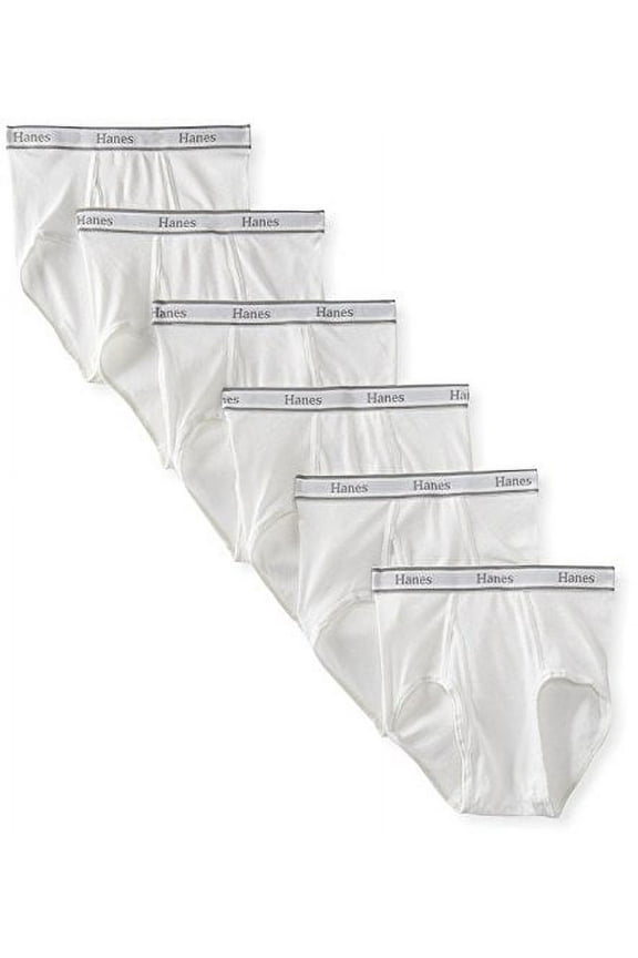 Men's Tagless Cotton Brief (Pack of 6) (XX-Large, White)