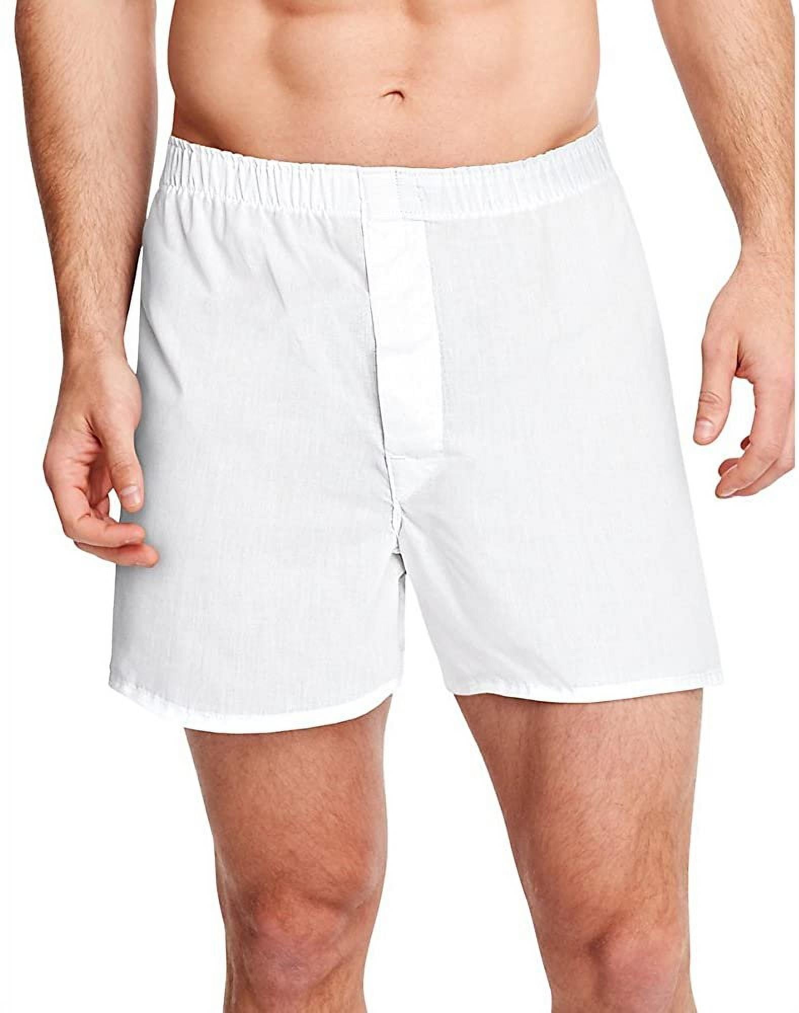 Hanes Men's Tagless Full-Cut Boxer with Comfort Flex Waistband 4-Pack ...