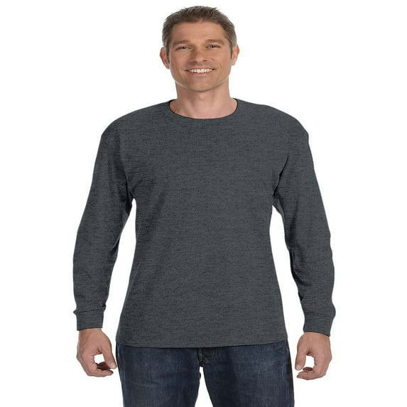 Hanes Men's Tagless Long Sleeve T-Shirt, Style 5586