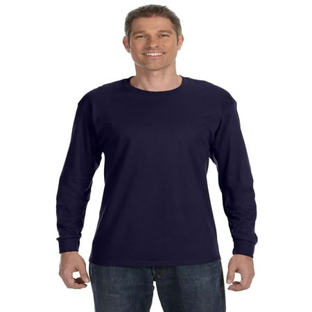 Hanes Men's Tagless Long Sleeve T-Shirt, Style 5586