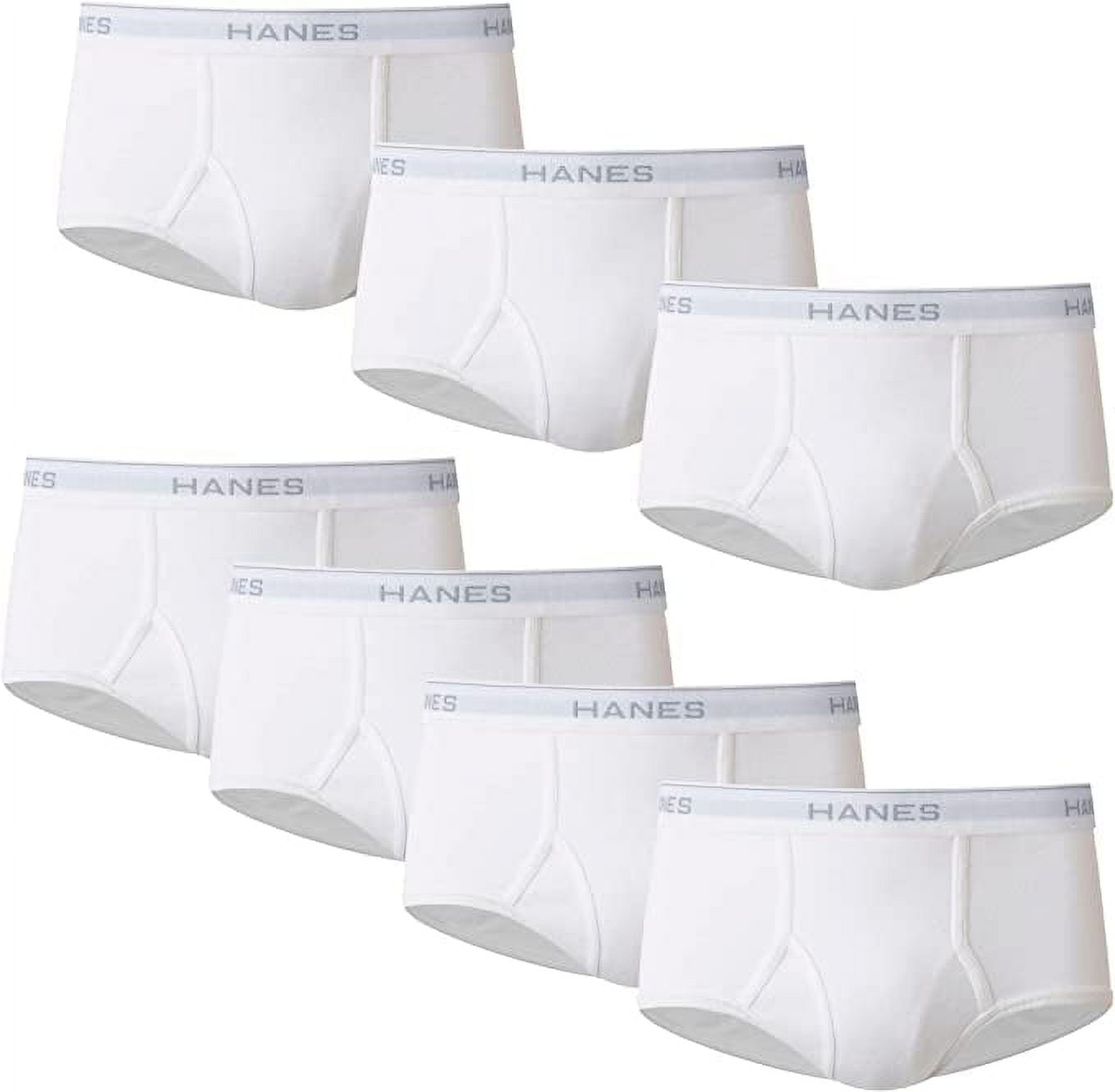Hanes Men's Tagless White Briefs with ComfortFlex Waistband