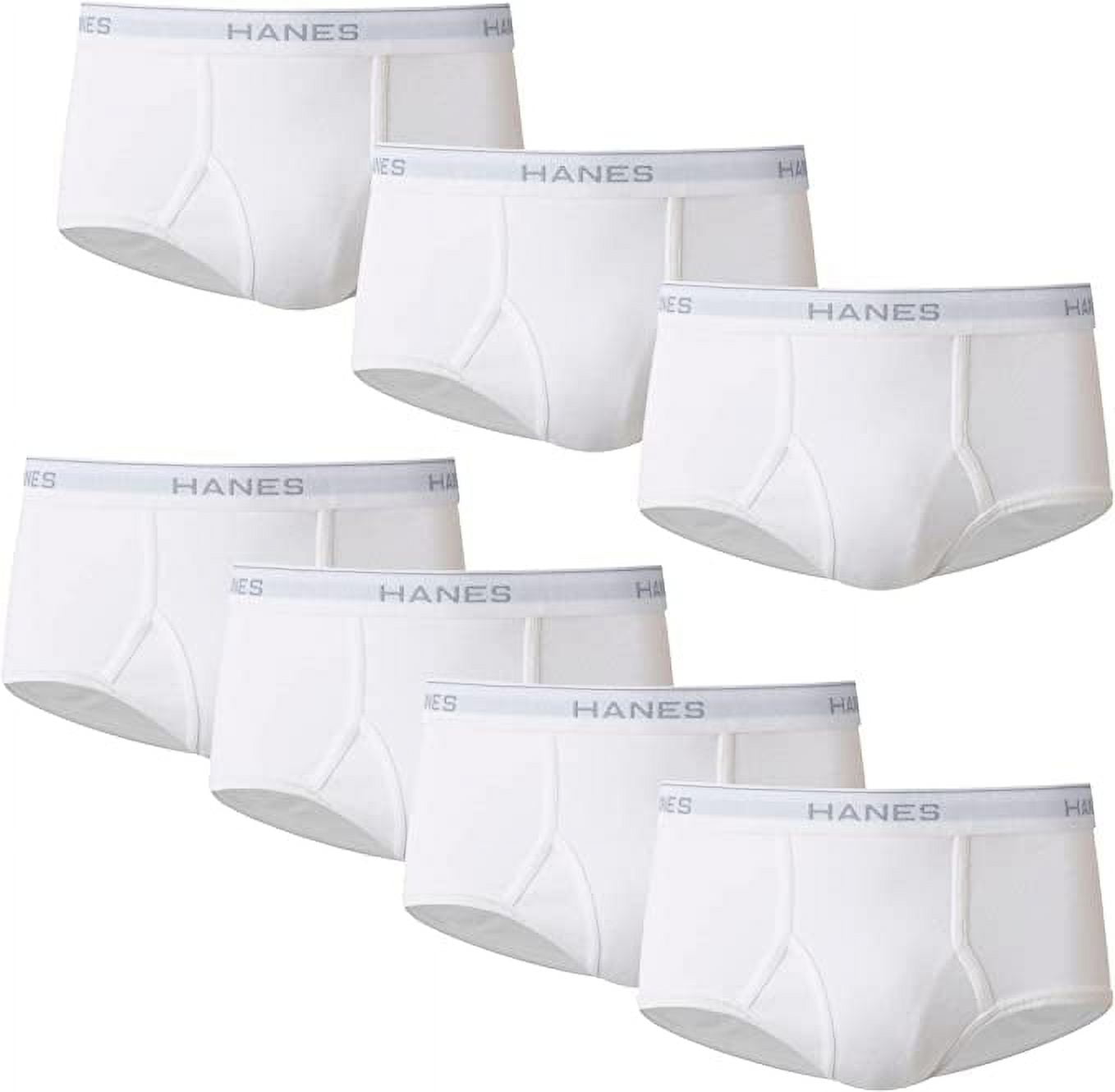 海外から輸入 Hanes Men's Tagless White Briefs with ComfortFlex Waistband 服＆ファッション小物
