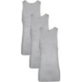 thumbnail image 1 of Hanes Men's Tall Man A-Shirt Tank Top, Gray, 6X-Large/Tall (Pack of 3), 1 of 3
