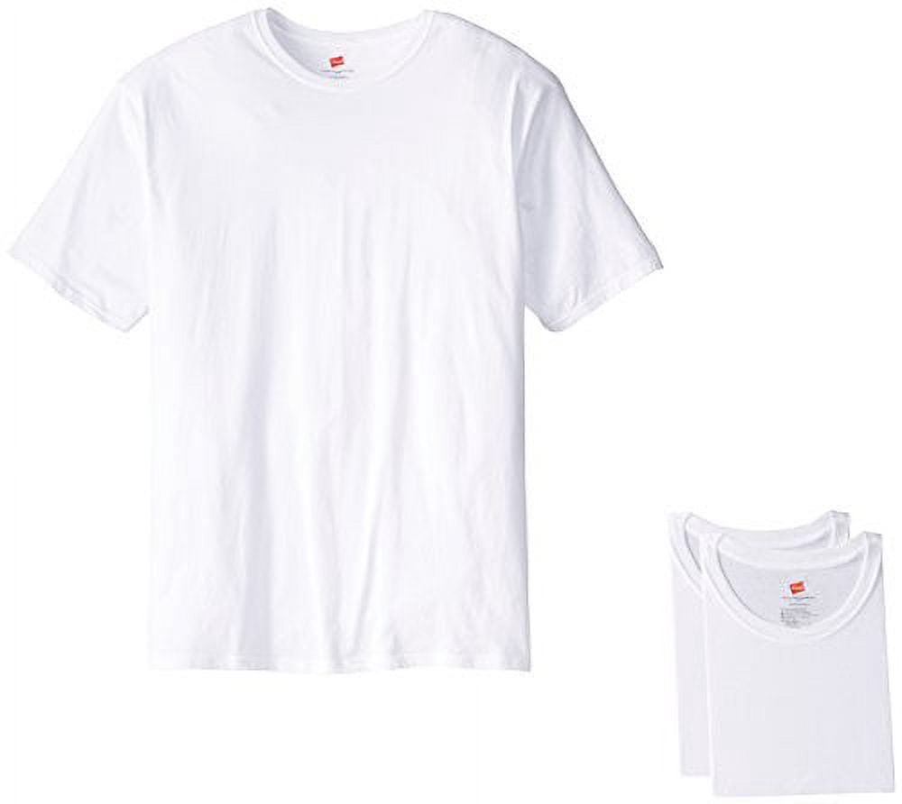 Hanes Men's Tall Man Crew TShirt Pack of 3 Large Tall, White