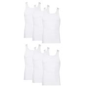 Hanes Men's Tank Tops Undershirt, Moisture-Wicking, Cotton Ribbed Tanks, White or Black/Grey Multipacks