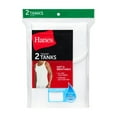 thumbnail image 1 of Hanes Men's Tank Undershirt, Cotton, Moisture-Wicking, White, 2-Pack, 1 of 9