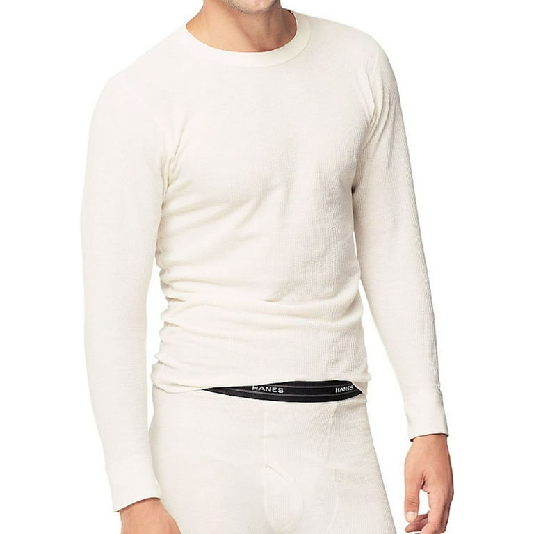 Hanes Men's Thermal Long Sleeve Crewneck T-Shirt, Style 14600