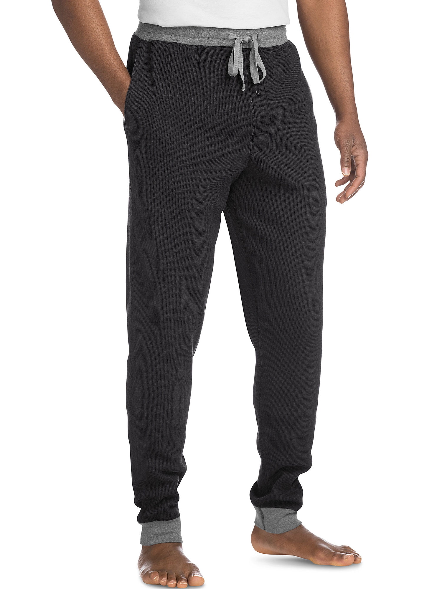 Hanes Men's Thermal Waffle Knit Jogger Pants - Walmart.com