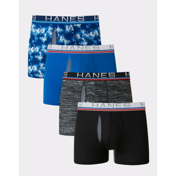 Hanes Men's Trunk 4-Pack Underwear X-Temp Total Support Pouch Gym Sport Workout