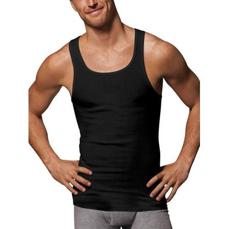 Hanes Men's Ultimate ComfortSoft Dyed Tank Undershirt, 4-Pack