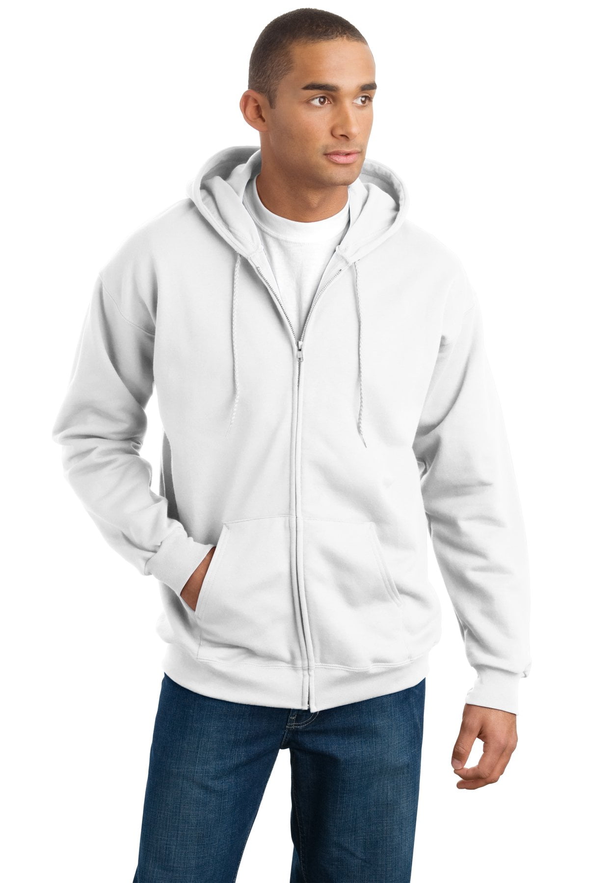 Hanes Men's Ultimate Cotton Full-Zip Hooded Sweatshirt - F283