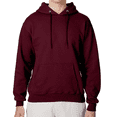 thumbnail image 1 of Hanes Men's Ultimate Cotton Hooded Sweatshirt, Long Sleeve Pullover Pocket Hoodie, Maroon, XL, 1 of 5