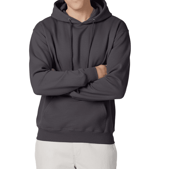 Hanes Men's Ultimate Cotton Hooded Sweatshirt, Long Sleeve Pullover Pocket Hoodie, Smoke Grey, S