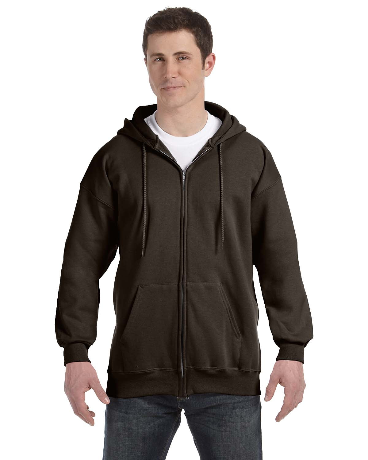 Gildan Heavyweight Blend Hooded Sweatshirt - 50/50 Cotton Polyester, Dark Chocolate, X-Large - View #14