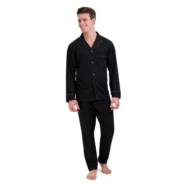 Hanes Men’s Ultrasoft Breathable Cotton Modal Stretch Knit Pajama Set