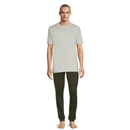 Hanes Men s Short Sleeve Knit Sleep Top with Stretch Woven Pajama Pants Walmart