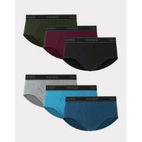 Hanes Men's Mid-Rise Brief Underwear Pack , Comfort Flex, 6-Pack