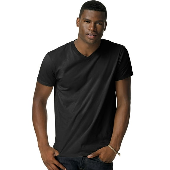 Hanes Men's V-Neck Short Sleeve Cotton T-Shirt 498V