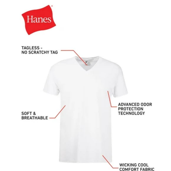 Hanes V-neck T-shirts