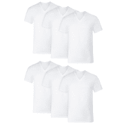 Hanes Undershirts T-Shirt Pack, V-Neck Cotton-Stretch Tees for Men, Moisture-Wicking