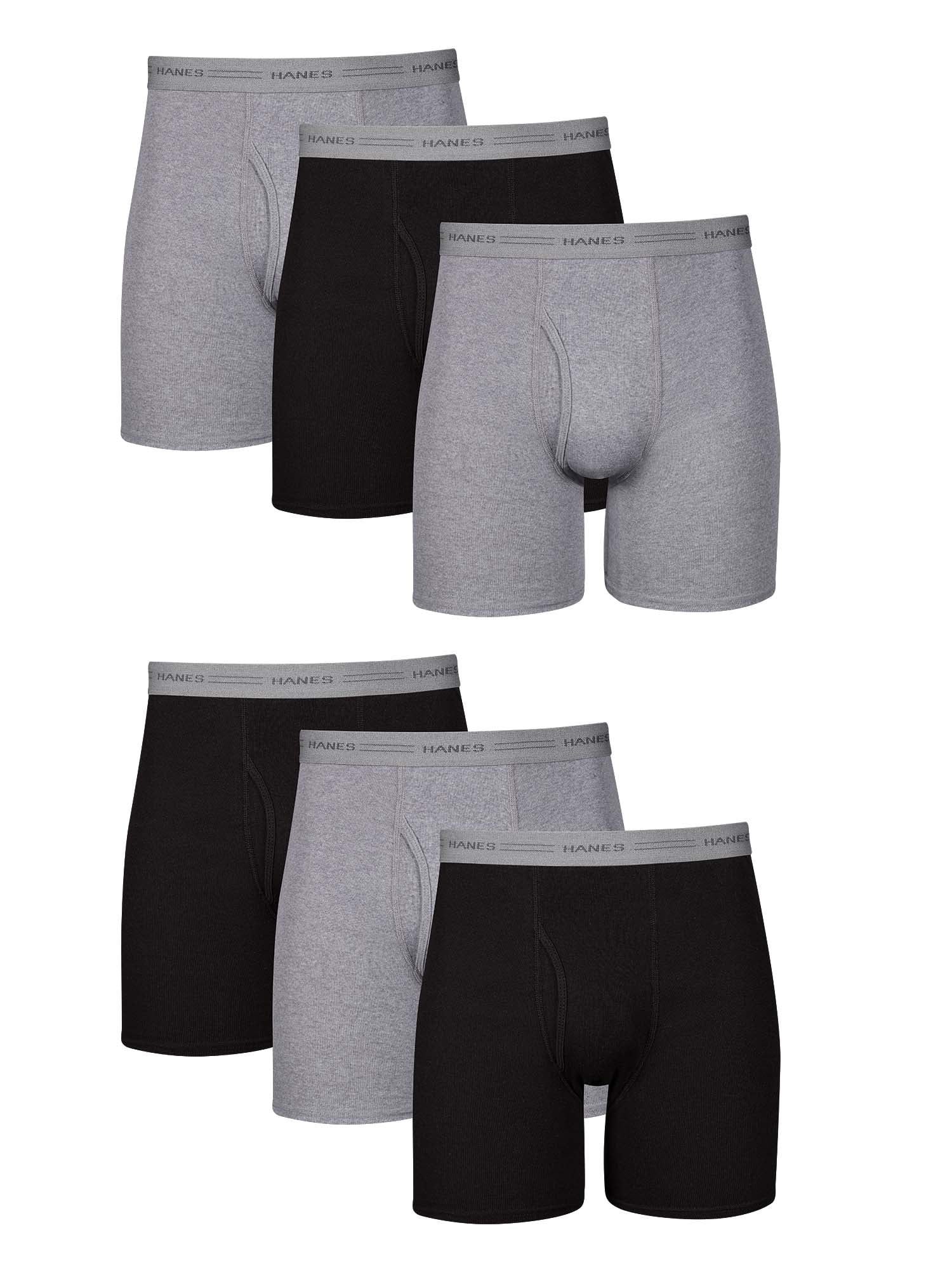 Hanes Men's Value Pack Assorted Boxer Briefs, 6 Pack Hanes Men's Value Pack Assorted Boxer Briefs, 6 Pack