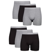 Underwear Boxer Briefs Pack, Cool & Breathable Cotton Underwear for Men, No-Ride-Up, Moisture Wicking, 6 Pack