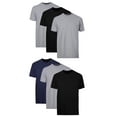 thumbnail image 1 of Hanes Men's Value Pack Assorted Crew T-Shirt Undershirts, 6 Pack, 1 of 9