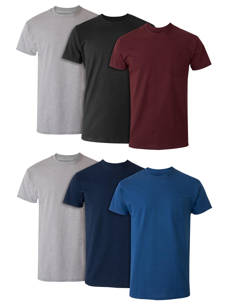 kalender gjorde det Bevidst Hanes Men's Value Pack Assorted Pocket T-Shirt Undershirts, 6 Pack -  Walmart.com