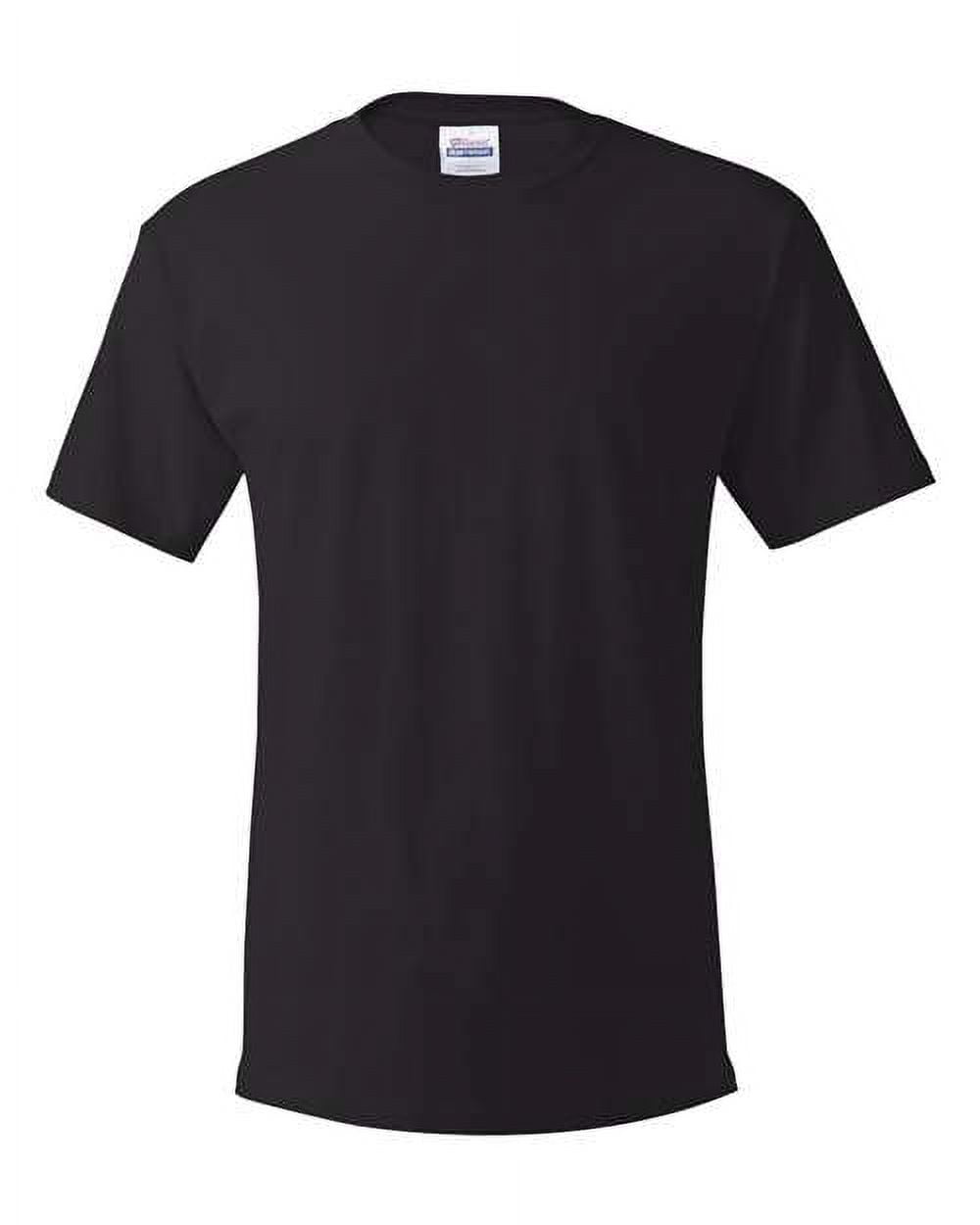 Hanes Men's Value Pack Black Crew TShirt Undershirts, 6 Pack