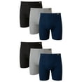 thumbnail image 1 of Hanes Men's Value Pack Covered Waistband Boxer Briefs, 6 Pack, 1 of 11