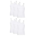 thumbnail image 1 of Hanes Men's Tank Tops Undershirt, Moisture-Wicking, Cotton Ribbed Tanks, White or Black/Grey Multipacks, 1 of 10