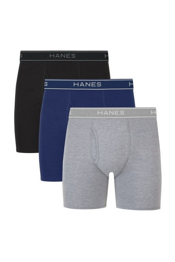 Men's Value Stretch Boxer Brief Underwear, Assorted, 3-Pack