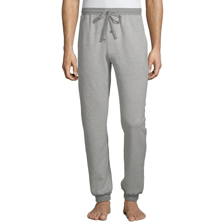 Hanes men's thermal waffle knit jogger pants cheap
