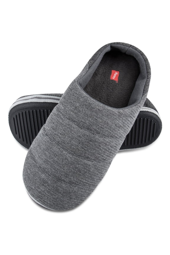 Men's Waffle Knit Puffer Indoor/Outdoor Clog Slipper