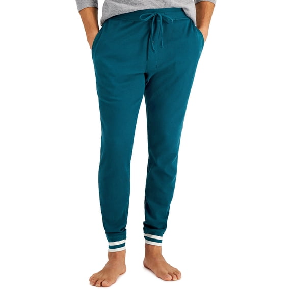 Hanes Men's Waffle Knit Sleep Jogger Pant Gen Jade, Medium