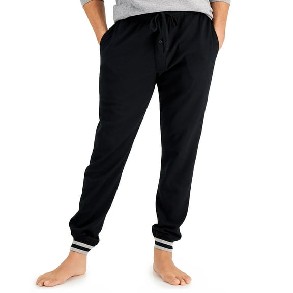 Hanes Men's Waffle Knit Sleep Jogger Pant New Ebony, Small