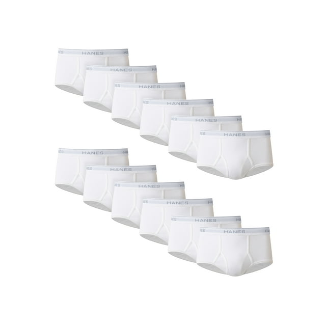 Hanes Men's White Brief Underwear, 12Pack