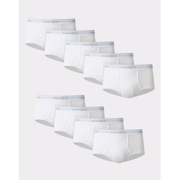 Hanes Men's White Cotton Brief Underwear, 9-Pack XL