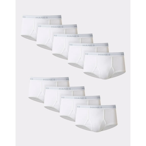 Hanes Men's White Cotton Brief Underwear, 9-Pack XL
