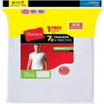 thumbnail image 1 of Hanes Men's White Tagless ComfortSoft V-Neck Undershirt (7-Pack), Style 777VG7., 1 of 1