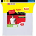 thumbnail image 1 of Hanes Men's White Tagless ComfortSoft V-Neck Undershirt (7-Pack), Style 777VG7, 1 of 1