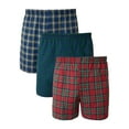 thumbnail image 1 of Hanes Men's Woven Boxers, 3 Pack, 1 of 9