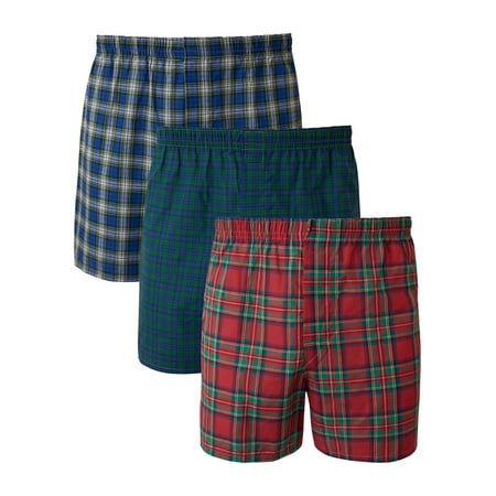 Hanes Men's Woven Boxers, 3 Pack