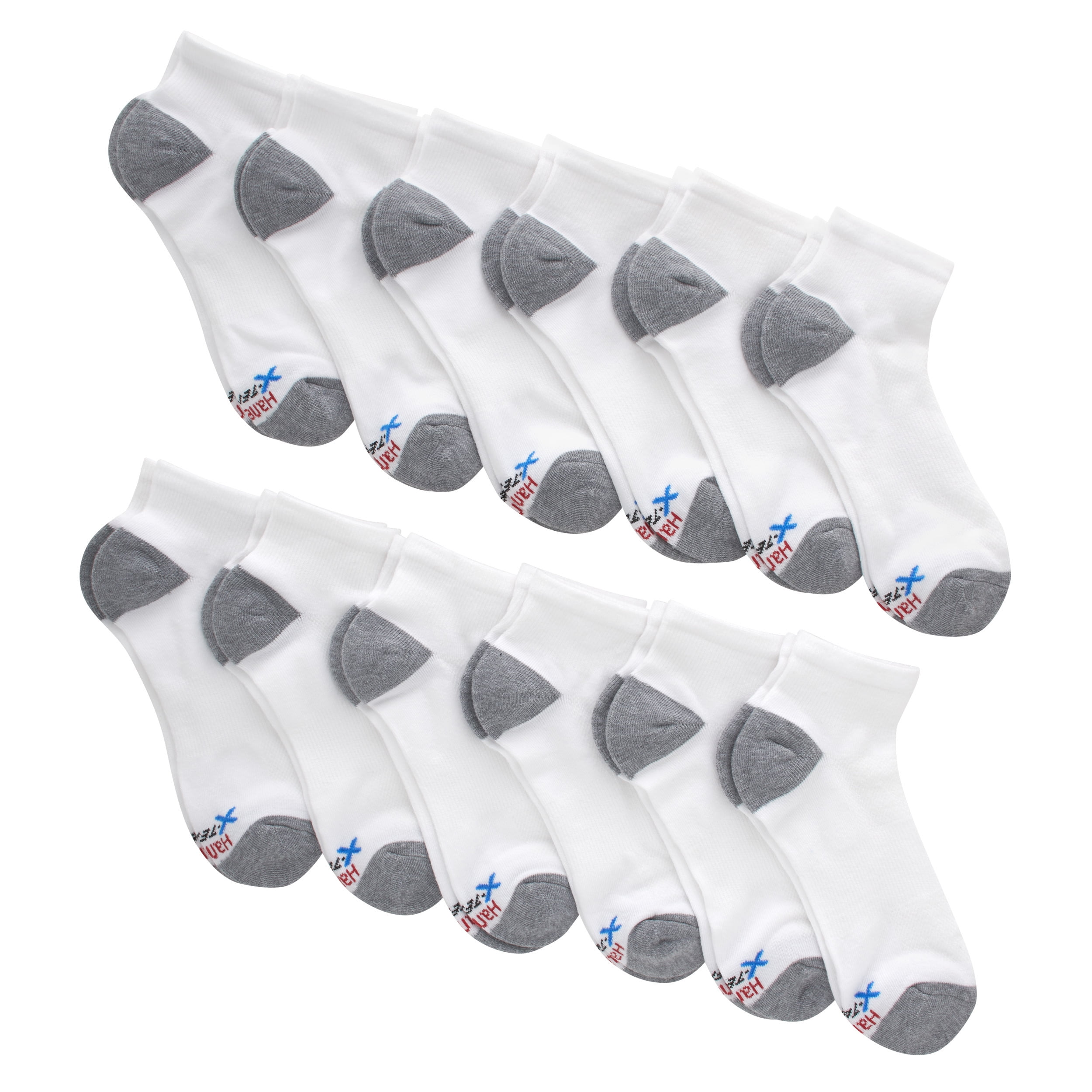Bench 12 PACK - Enkelsokken - schwarz weiß grau meliert/grijs gemêleerd
