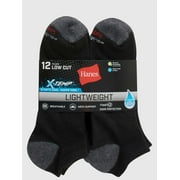 Hanes Men's X-Temp Active Cool Lightweight Low Cut Socks, 12-Pack