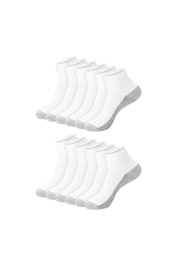 Mens Crew Socks Pack, 12-Pack, X-Temp Cushioned Socks for Men, Moisture-Wicking for big & tall men