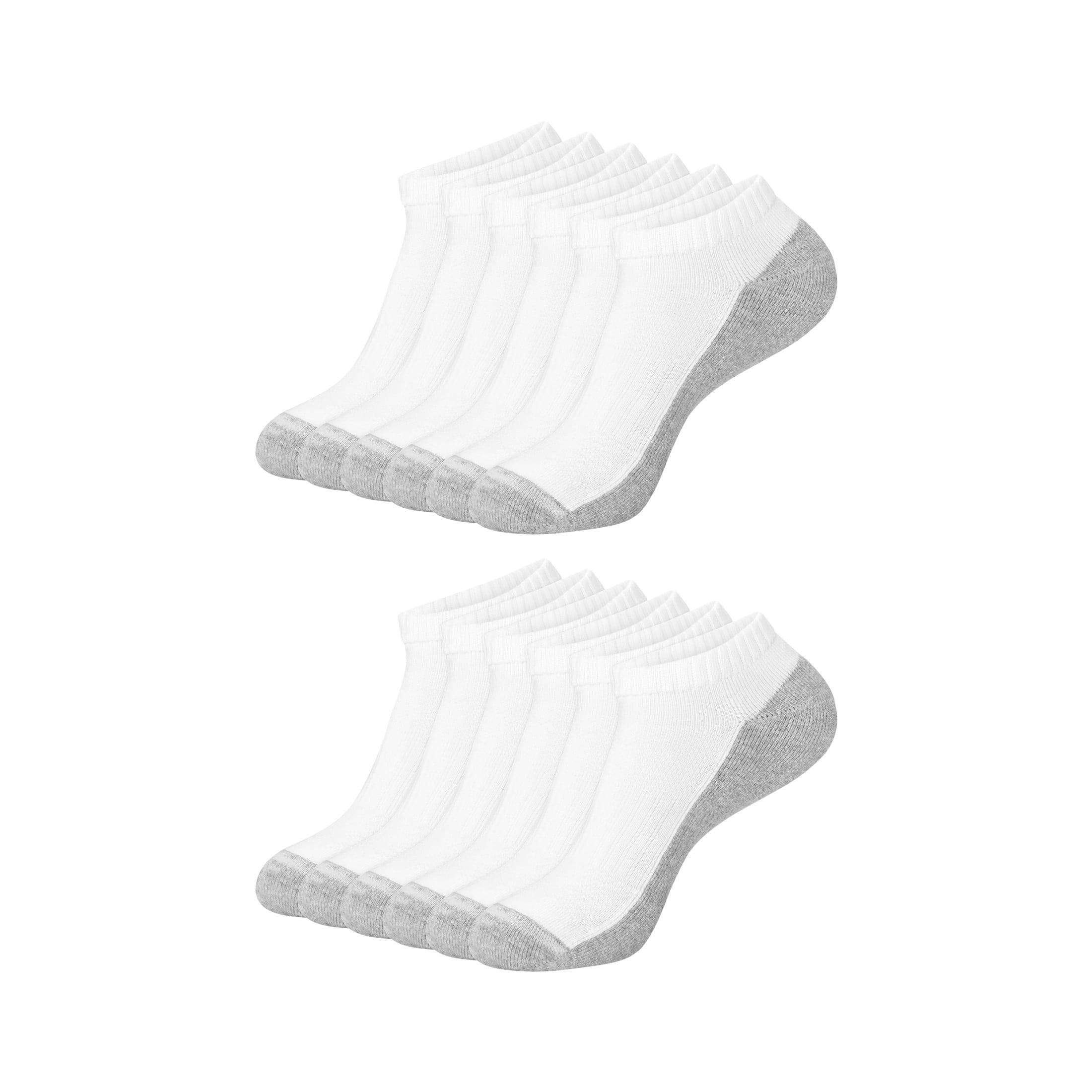 Hanes Men's Low-Cut Socks Pack - 12-Pack - X-Temp Cushioned - Regular & Extended Sizes Available
