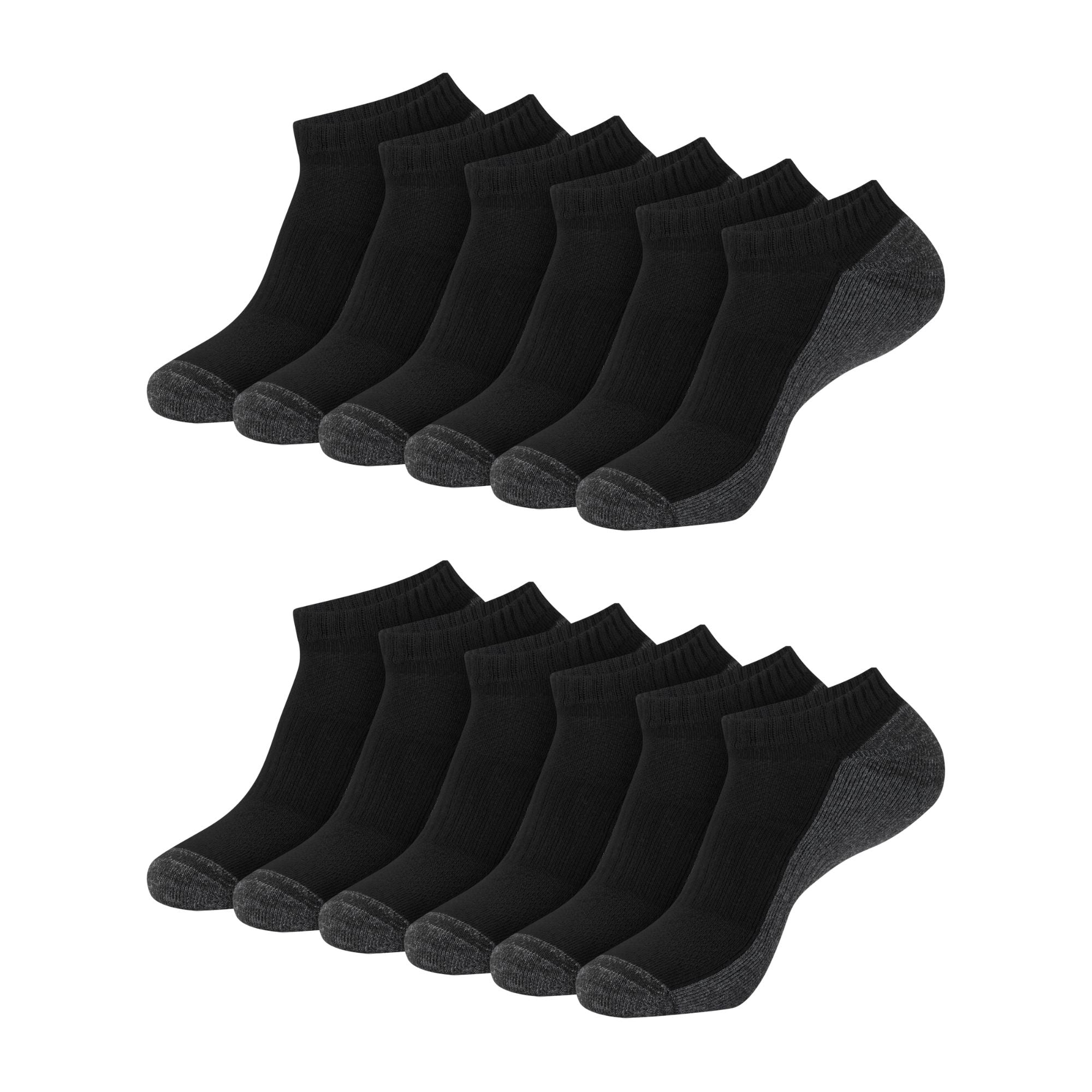 Hanes Men's No-Show Socks Pack - 12-Pack - X-Temp Cushioned - Regular & Extended Sizes Available