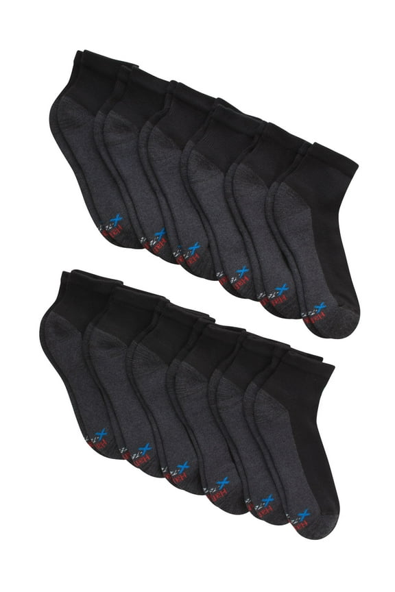 Men's X-Temp Cushioned with Arch & Vent Ankle Socks, 12-pack